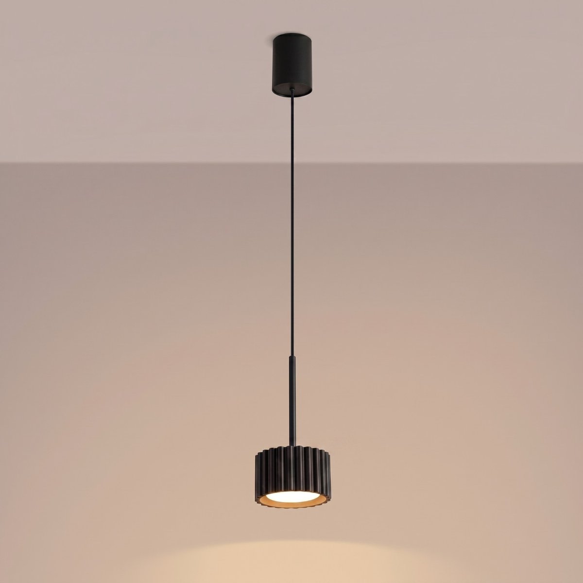 Suspension Aluminium Noir Gx53 1 AURA noir, EDEN