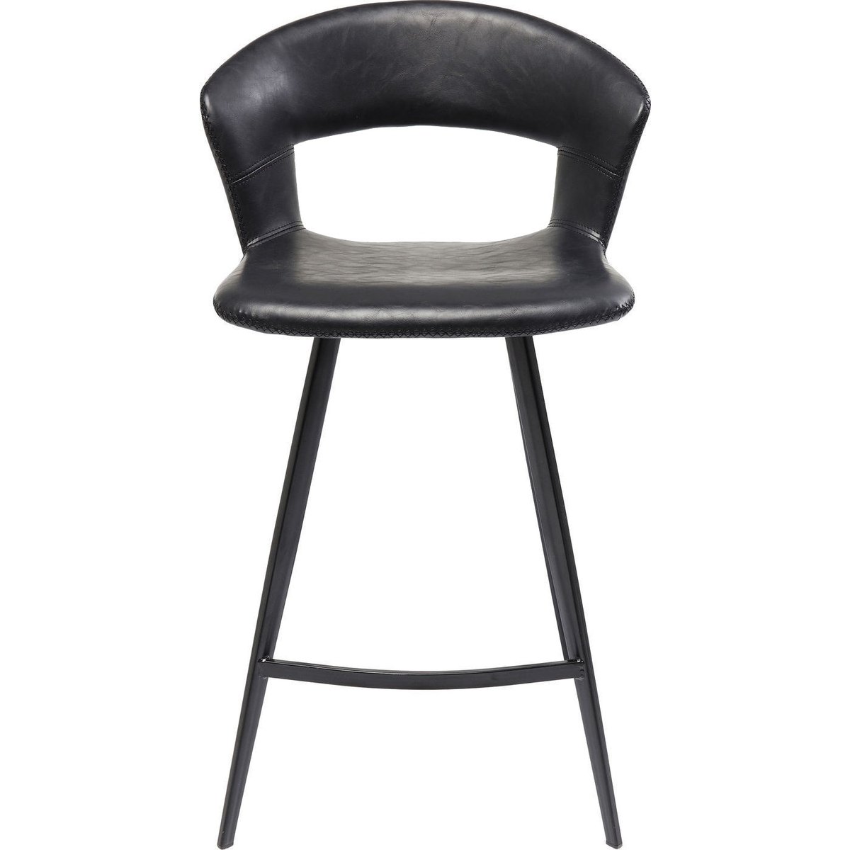 Tabouret de bar en simili, REUNION noir, KARE DESIGN