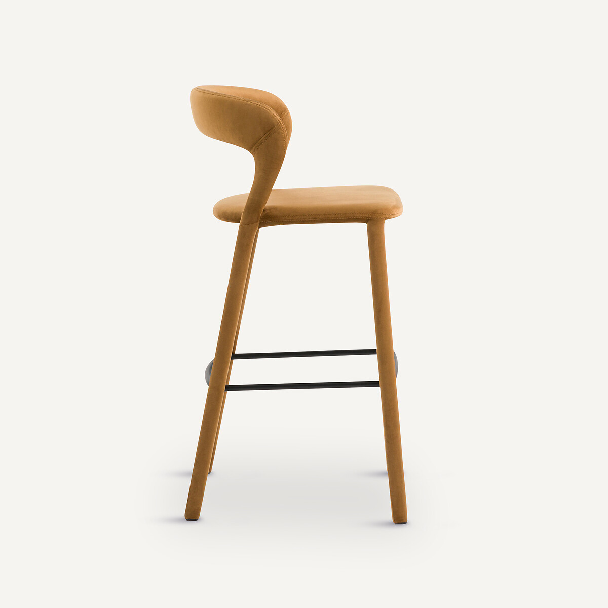 Chaise de bar en velours, Sama camel, AM.PM