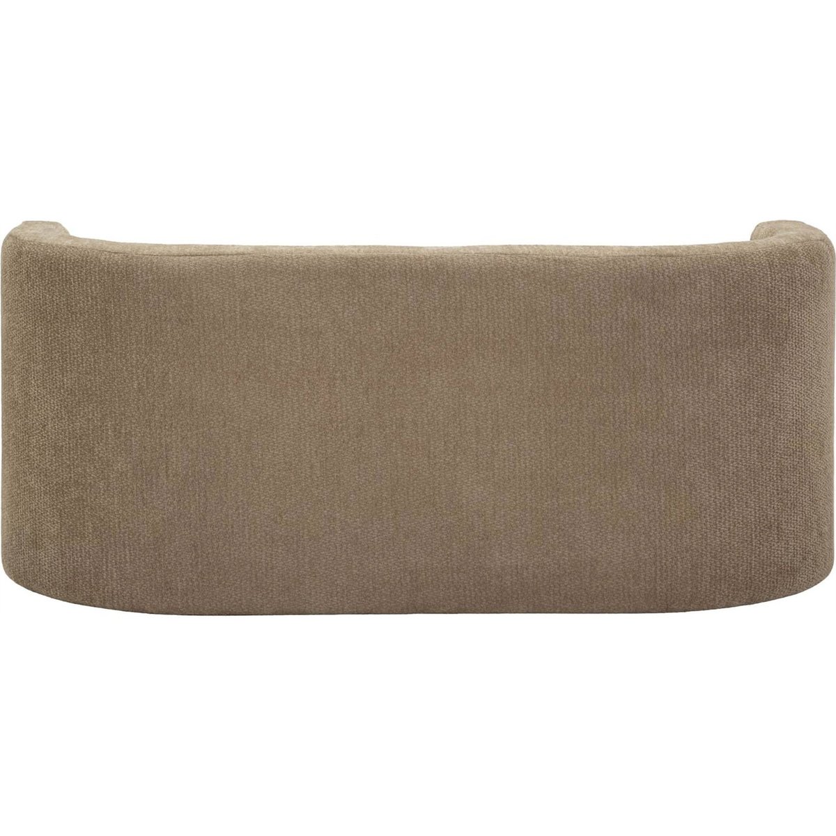 Banc dossier enveloppant en bouclette MODERN marron et beige, RECOLLECTION