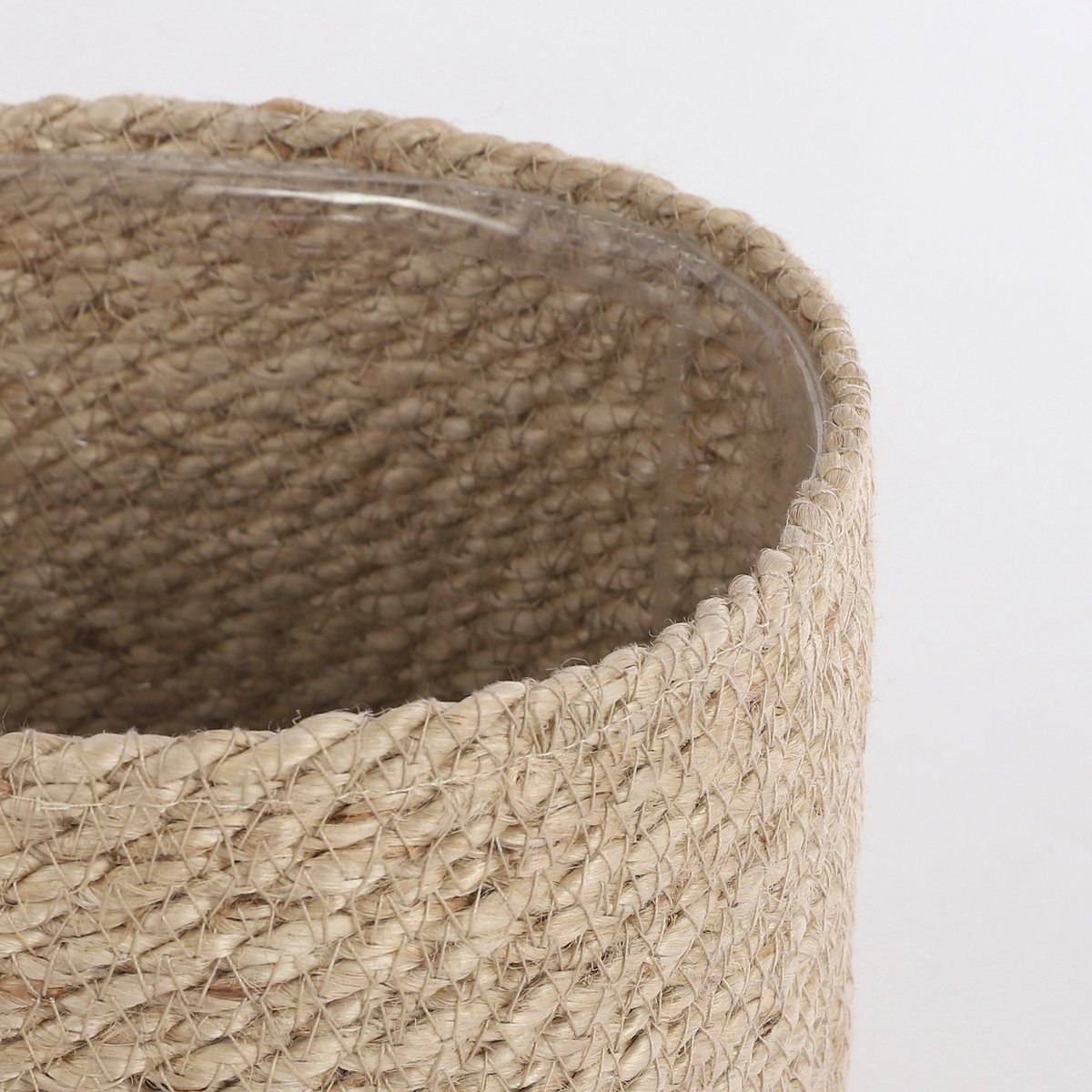 Ensemble de paniers à plantes en jute tressée ATLANTIC crème, MICA DECORATIONS