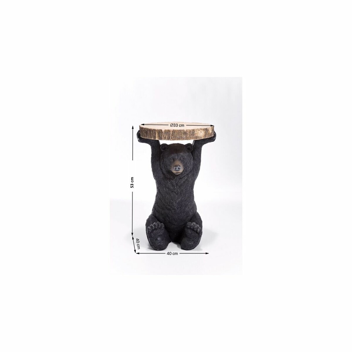 Table d´appoint Animal Bear Ø33cm marron, KARE DESIGN