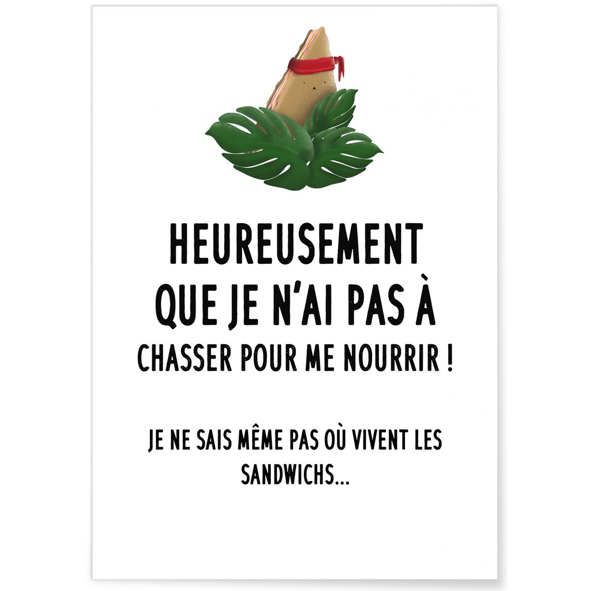 Affiche Sandwich blanc, L'AFFICHERIE