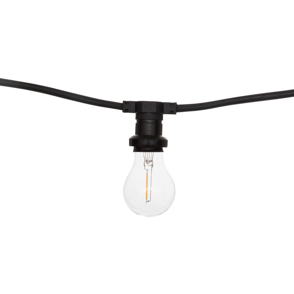 Guirlande LED d'extérieur secteur EMY noir, ATMOSPHERA