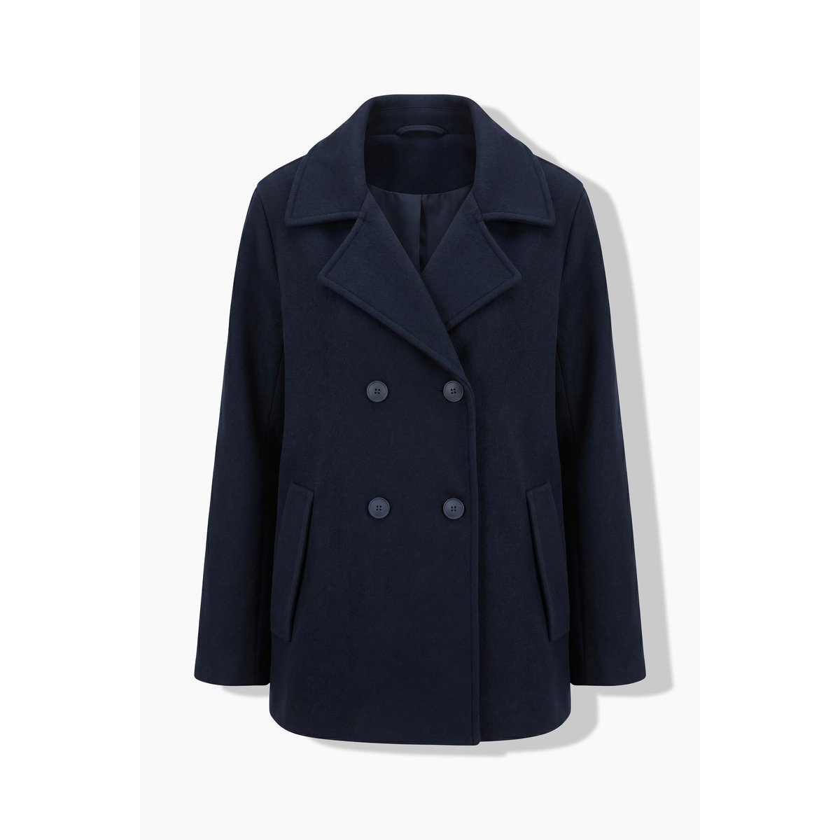 Caban oversize, col à revers marine, ULLA POPKEN
