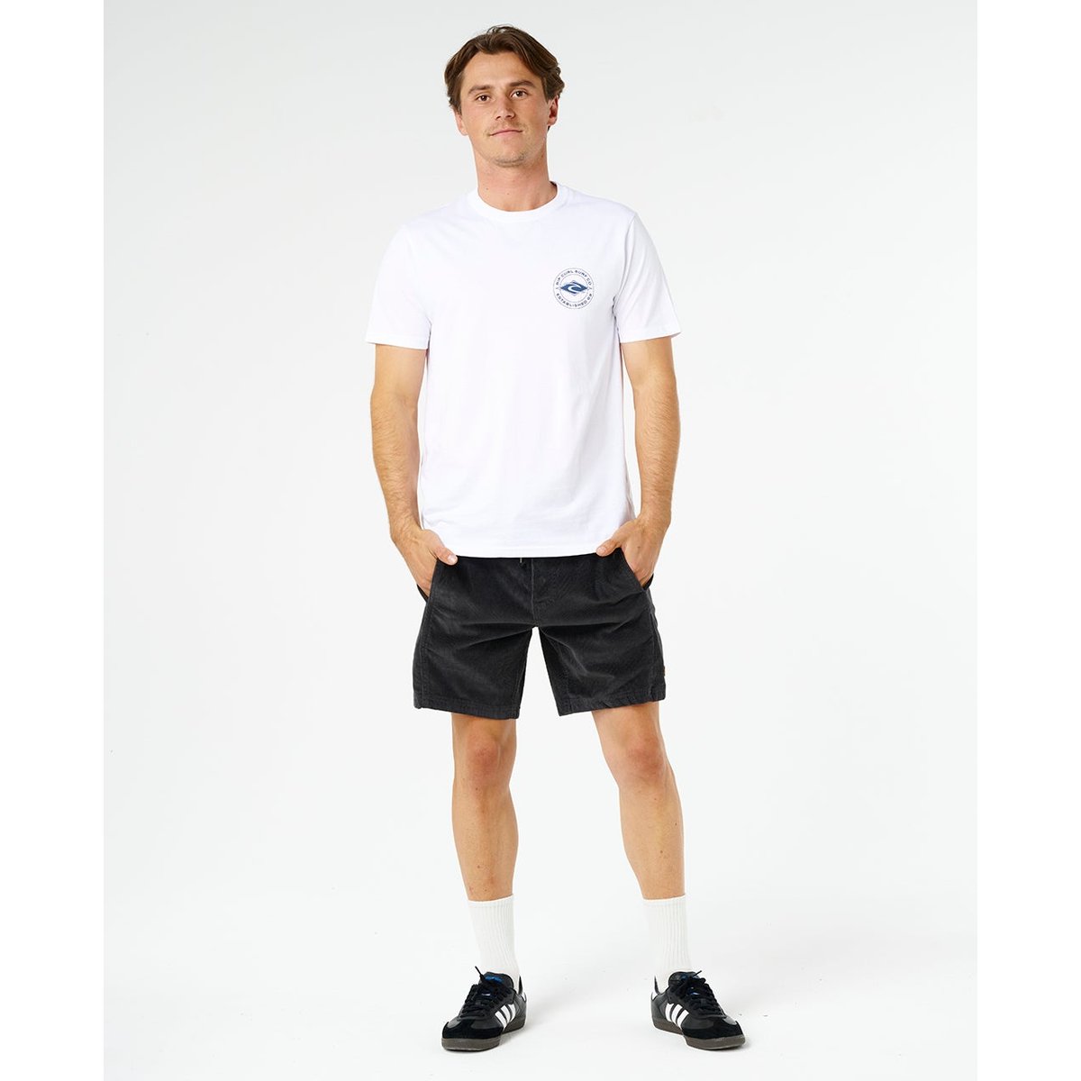 Short Classic SURF en velours côtelé noir délavé, RIP CURL