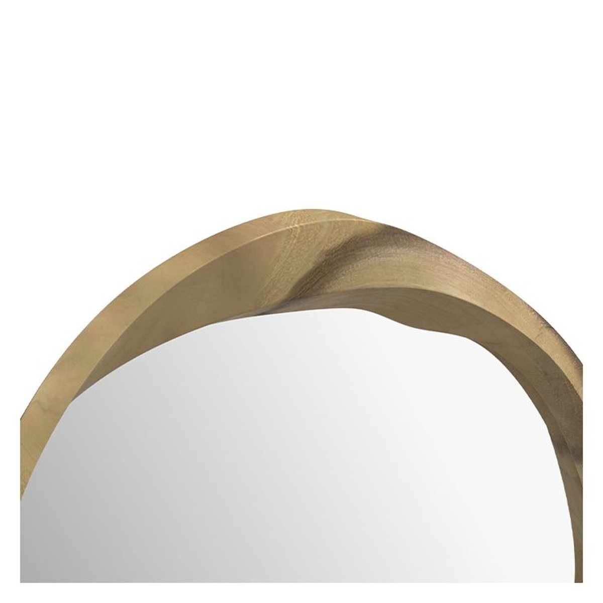Miroir rond en bois de suar ondulé D53 cm - YONG bois clair, MAISON PAVANE