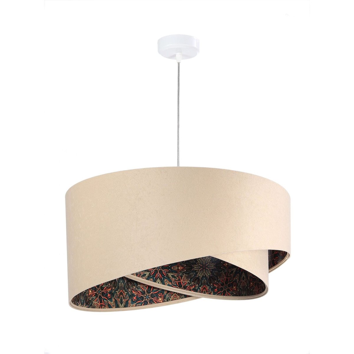 Suspension en tissu, ASYMETRIC beige, multicolore, BPS KONCEPT
