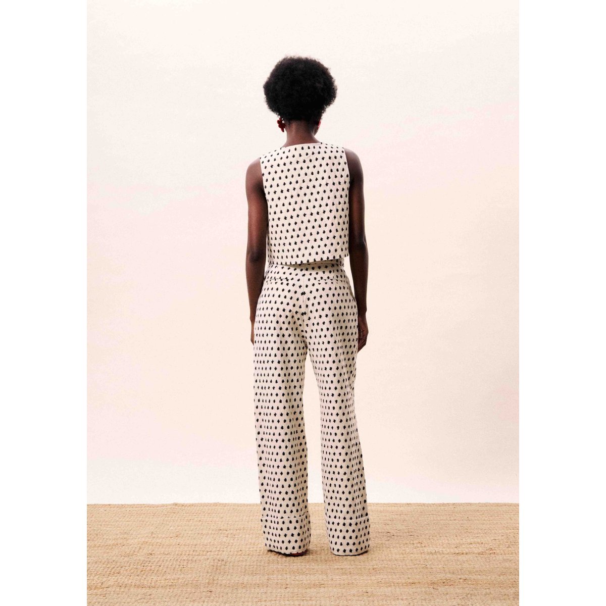 Pantalon ISOLDE beige crème, FRNCH