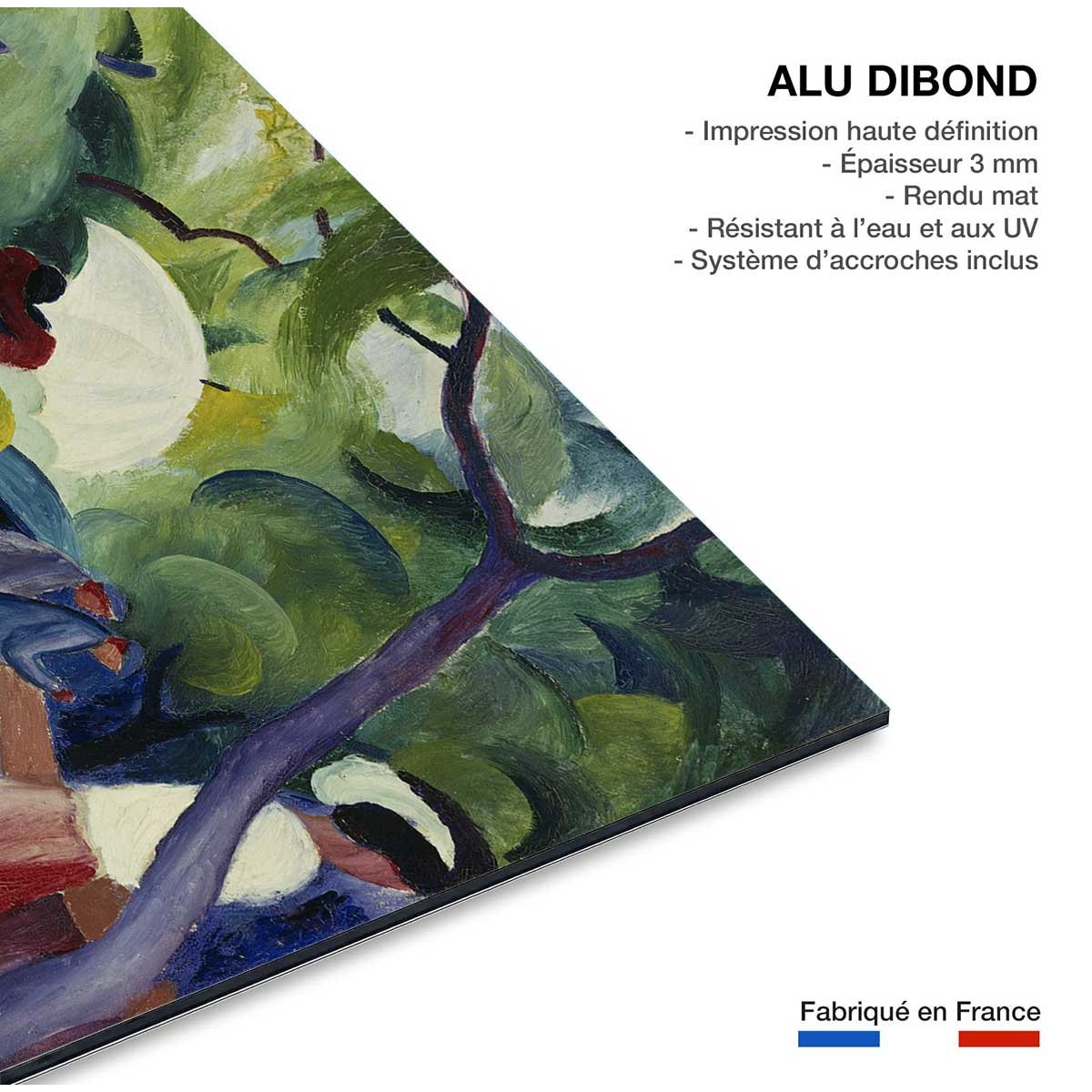Tableau d'art classique Macke August Promenade tableau alu dibond, HEXOA