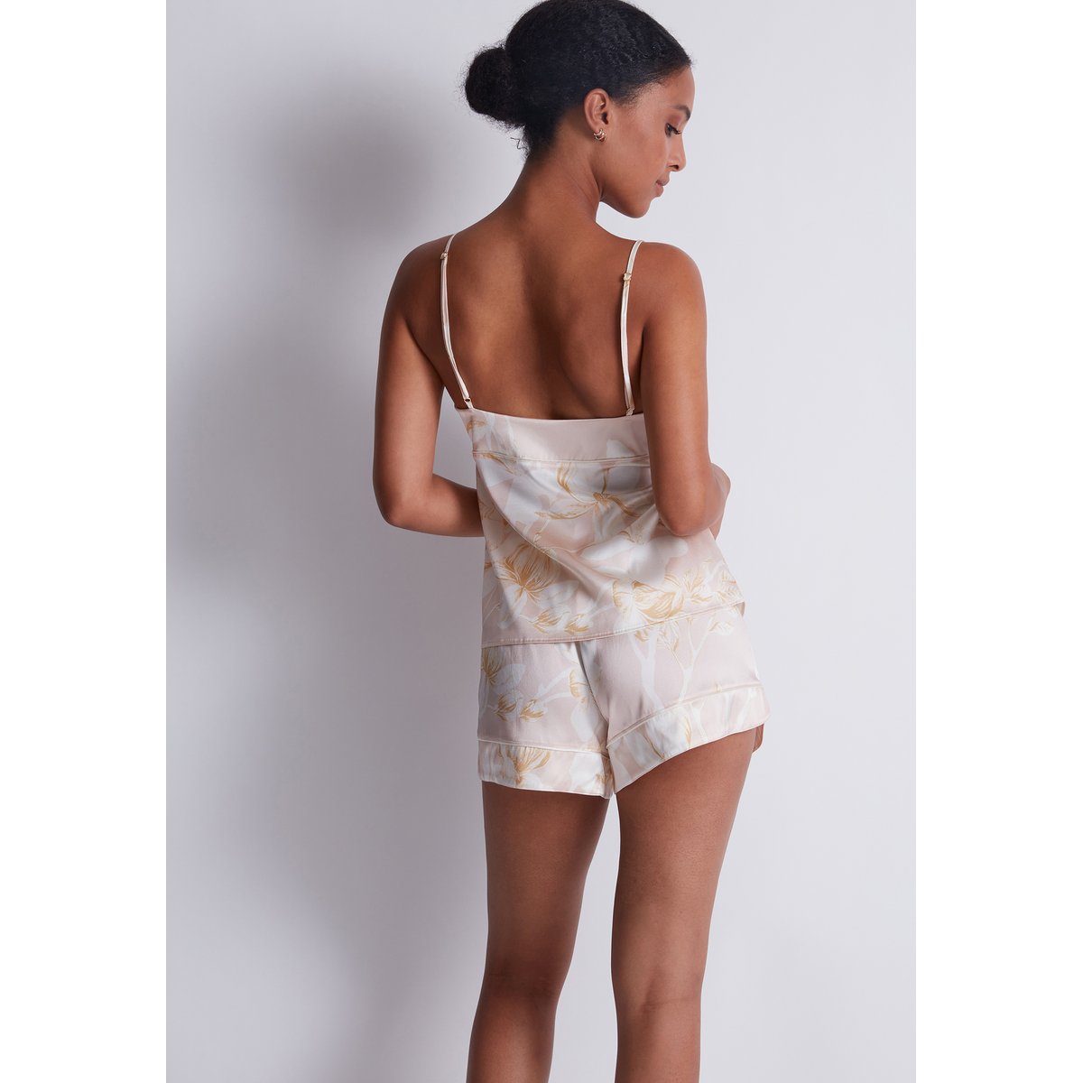 Top fines bretelles Silk By Night rose, AUBADE