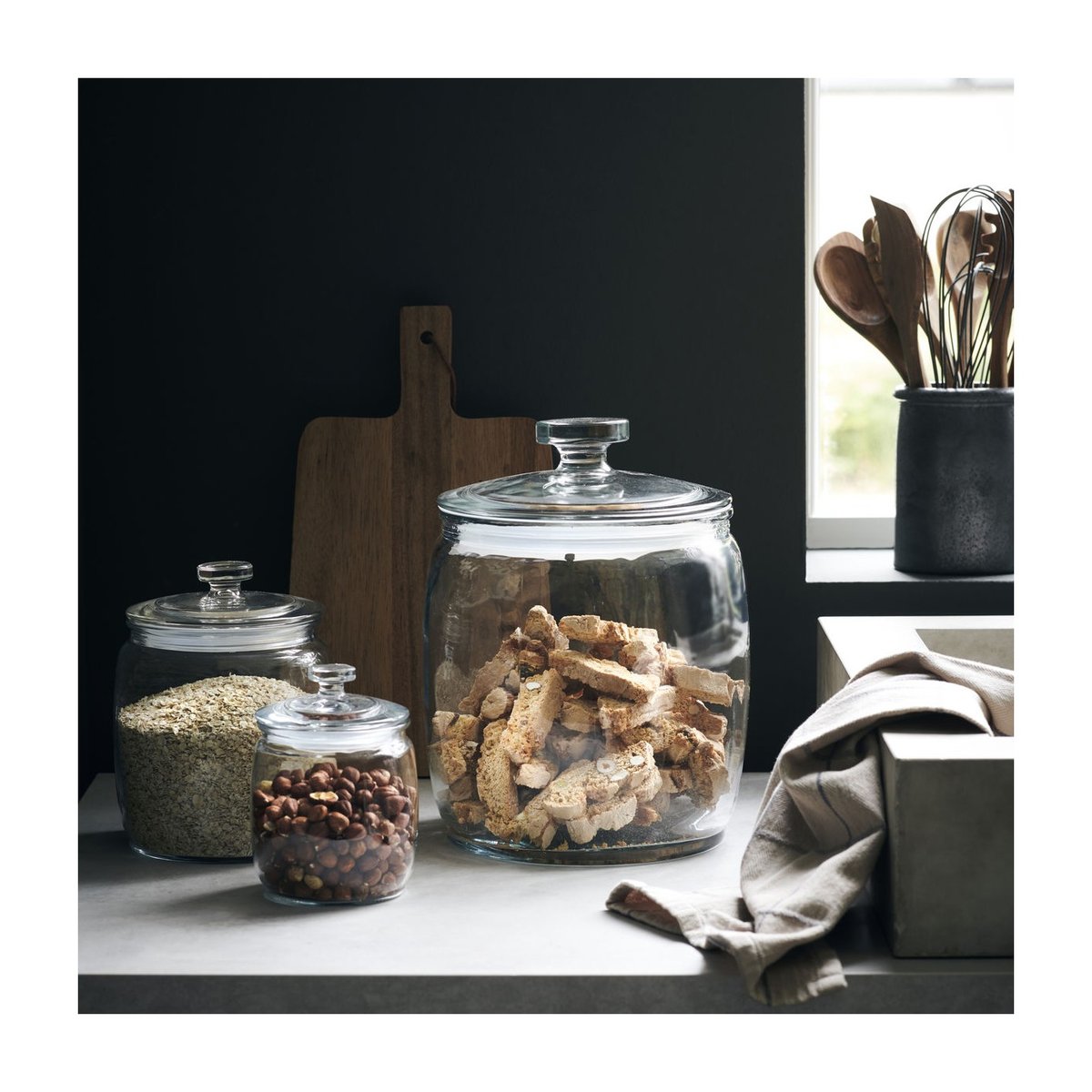 Bocal Ville h 28 cm transparent, HOUSE DOCTOR