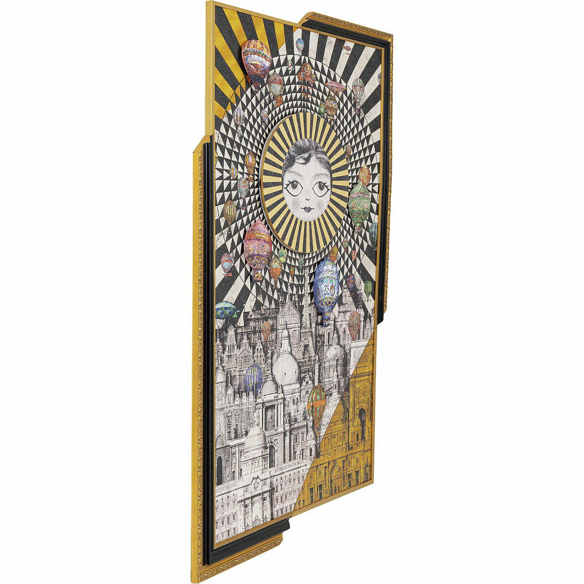 Tableau encadré Balloons 110x174cm doré, KARE DESIGN