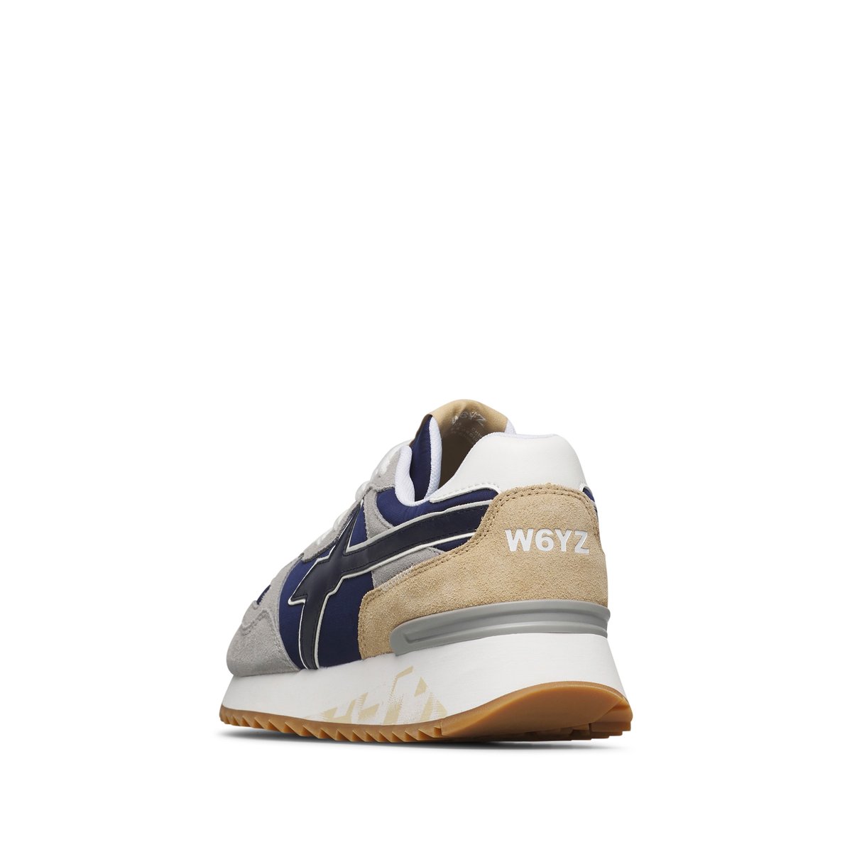 Sneakers en tissu technique et en daim YAK-M. gris-marine, W6YZ