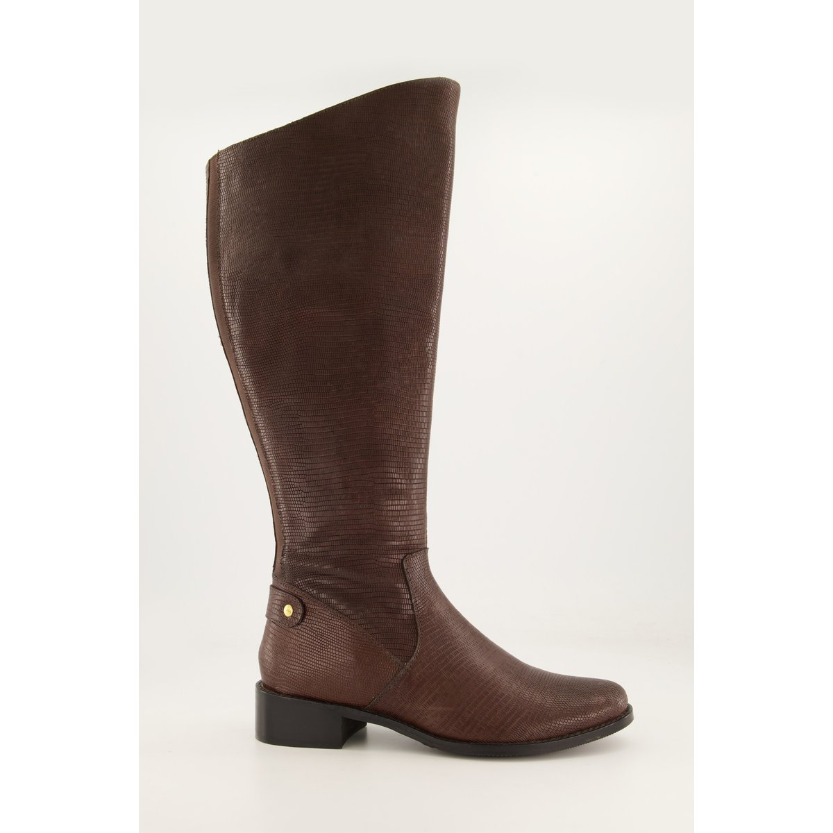 Bottes en cuir , pied large marron noisette, ULLA POPKEN