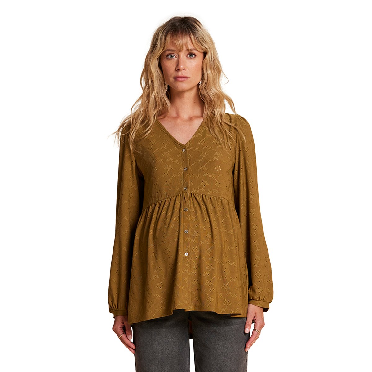 Tee-shirt blouse grossesse olive, ENVIE DE FRAISE