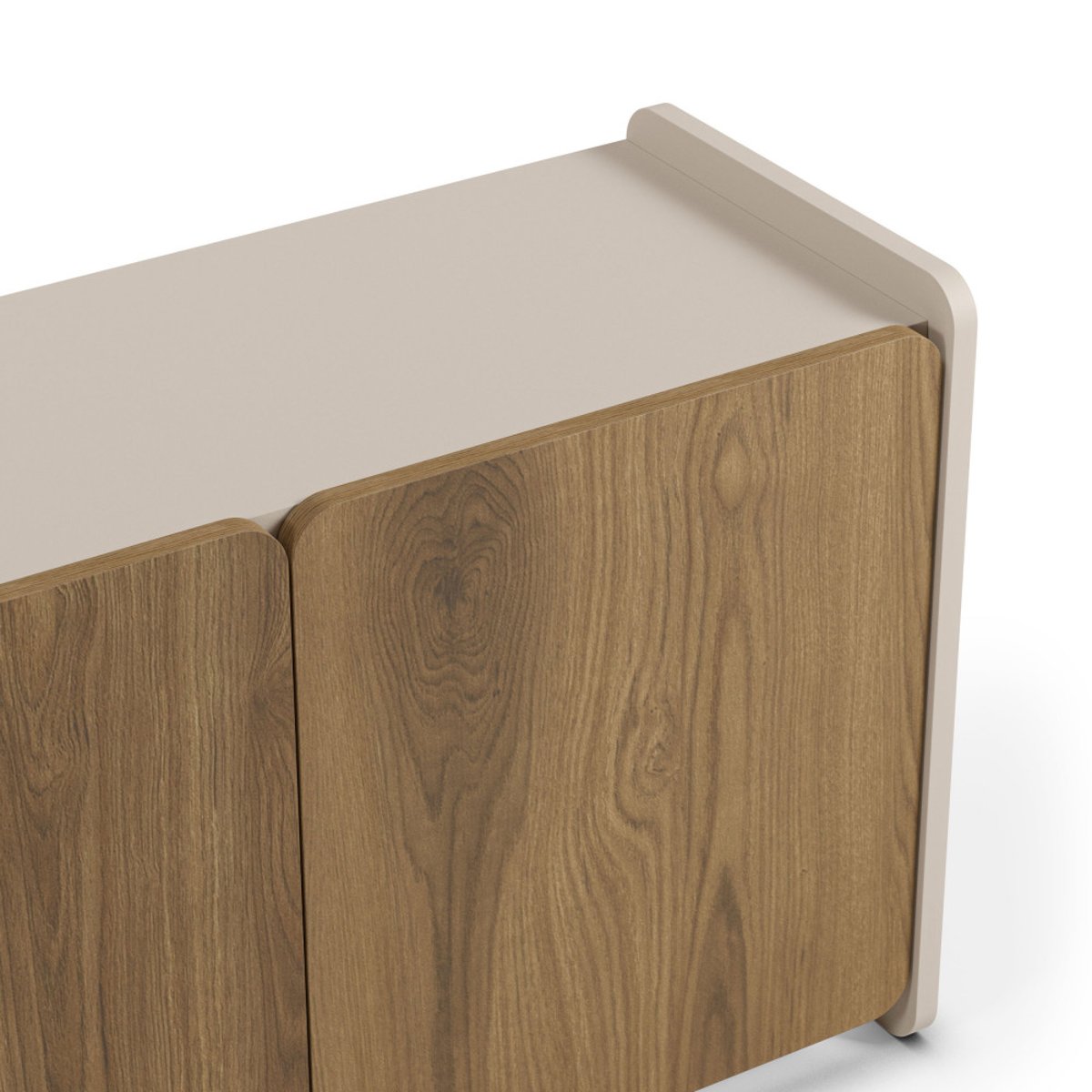 Meuble TV 4 portes en bois L180cm- ENARA bois foncé, DRAWER