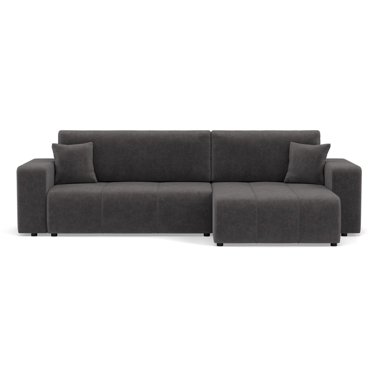 Canapé d'Angle Convertible 5 places - NICOLE gris, BEST MOBILIER