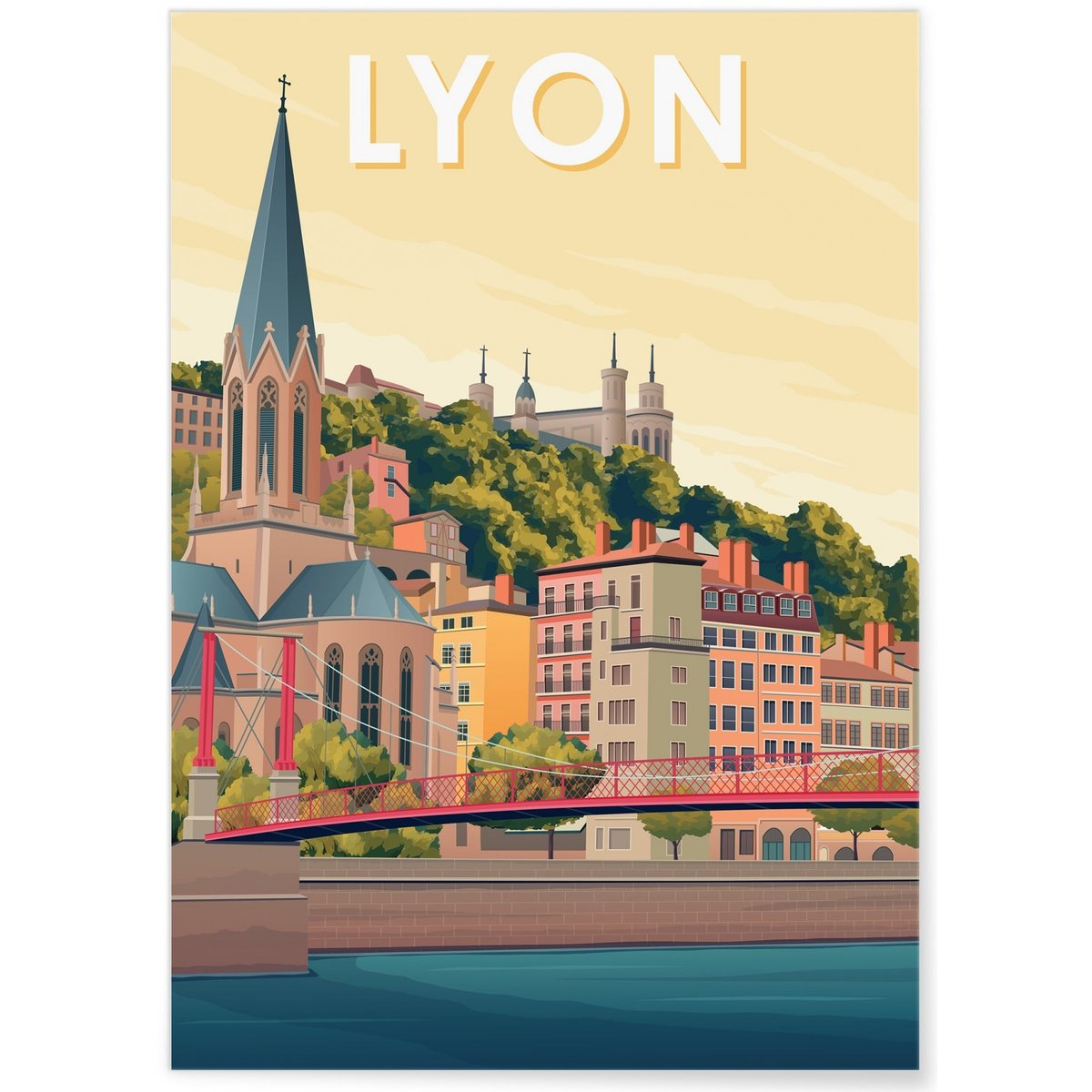 Affiche ville Lyon 5 blanc, L'AFFICHERIE