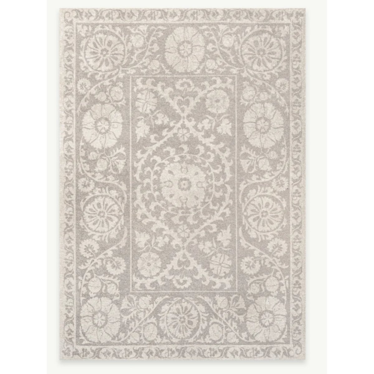 Tapis style orient tissé plat TABRY - Louis de Poortere gris, NOVATREND
