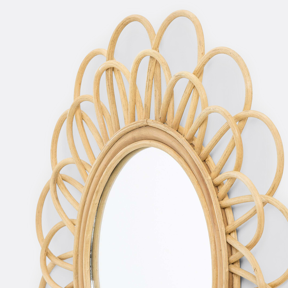 Miroir rotin forme fleur double Ø60 cm, Nogu naturel, LA REDOUTE INTERIEURS