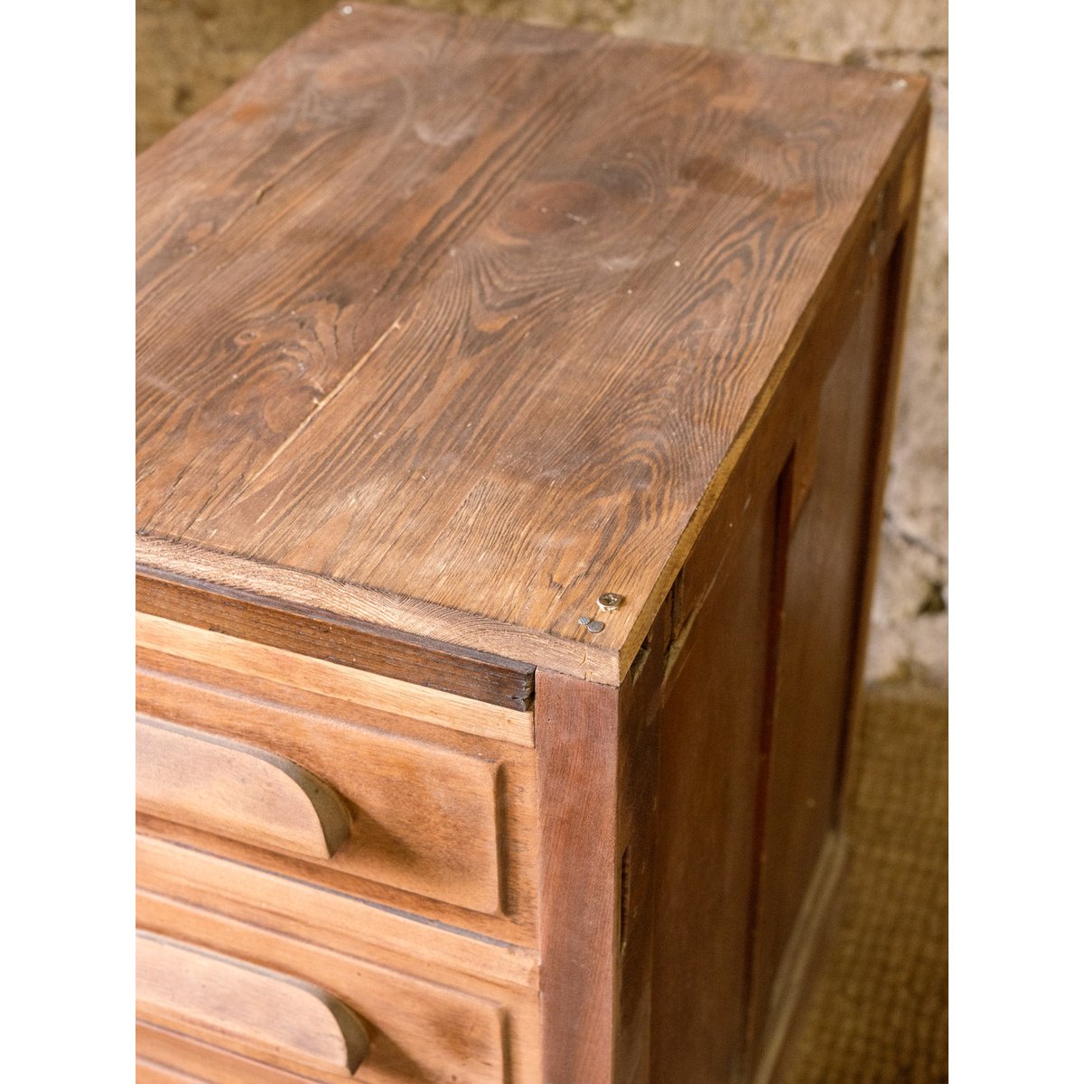 Petite commode en bois Garance N°762 - Bon état bois foncé, DEBONGOUT
