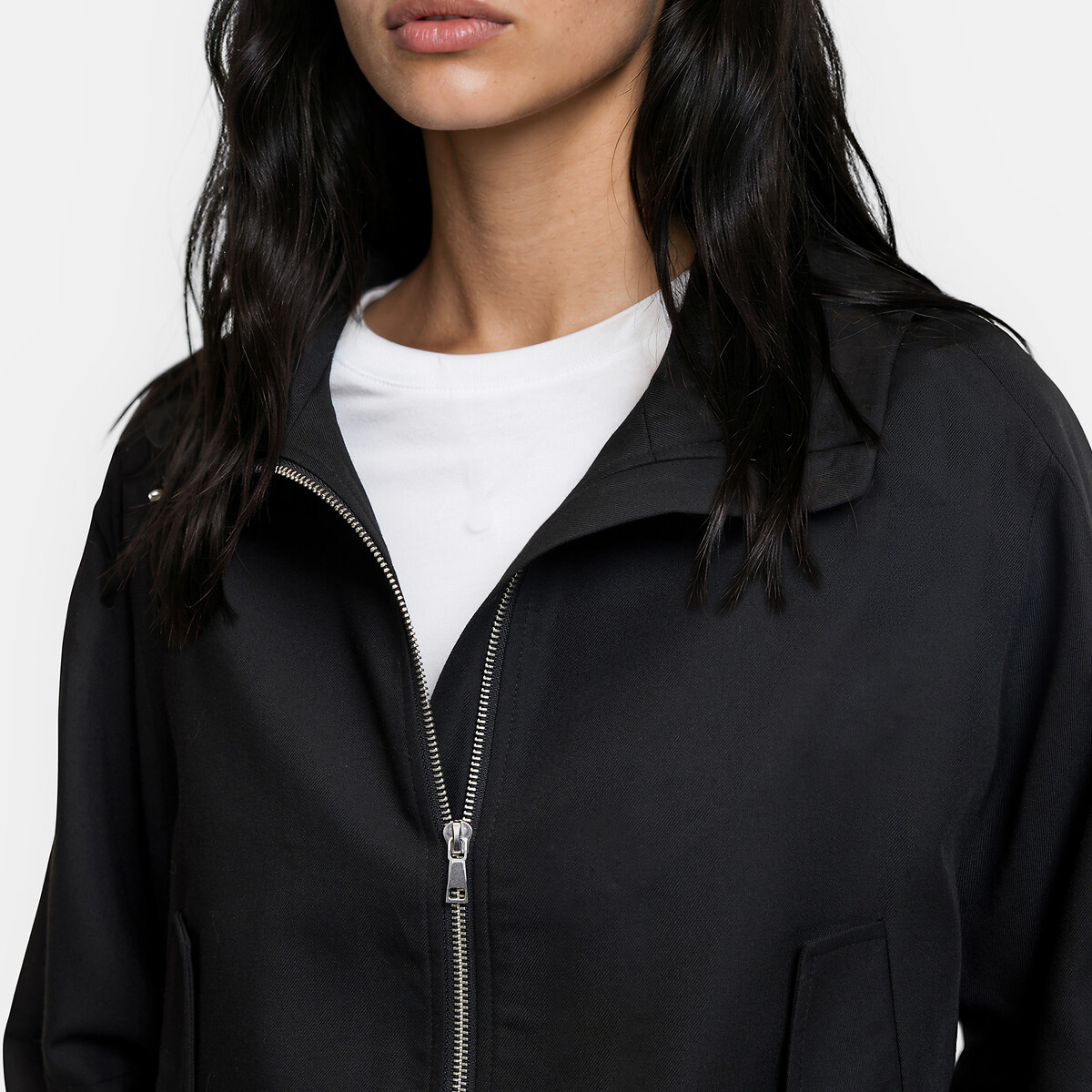 Blouson style bomber, oversize noir, LA REDOUTE COLLECTIONS