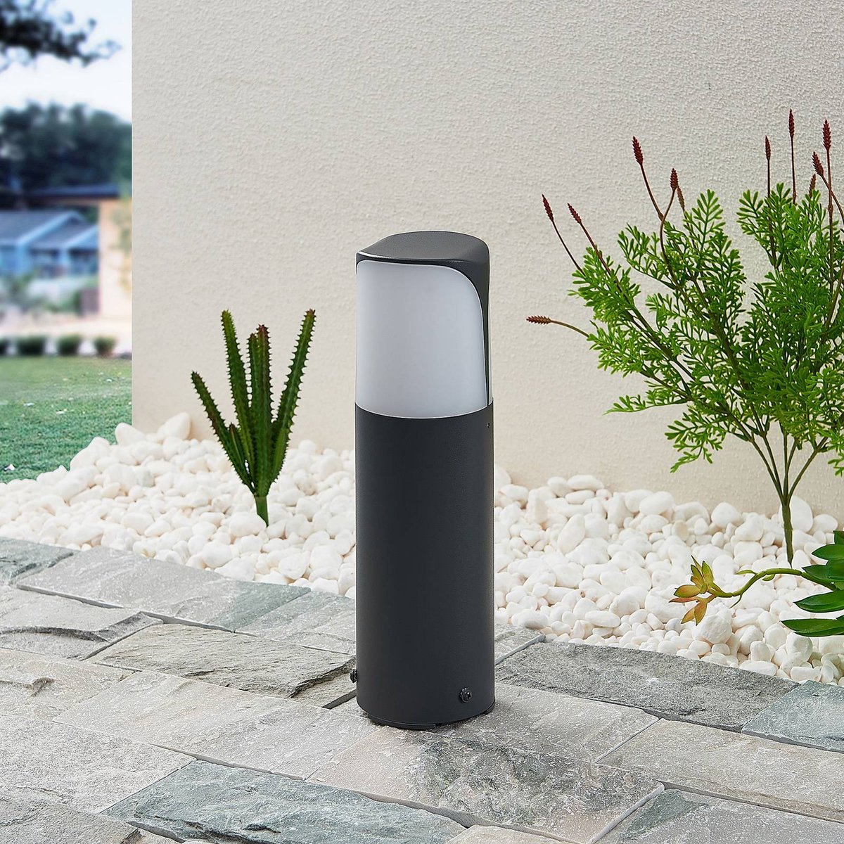 Luminaire extérieur en aluminium moderne anthracite, blanc, LUCANDE