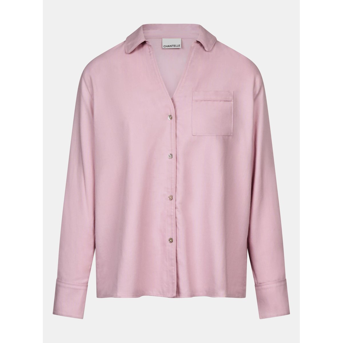 Chemise manches longues GABRIEL rayures rose poudré, CHANTELLE