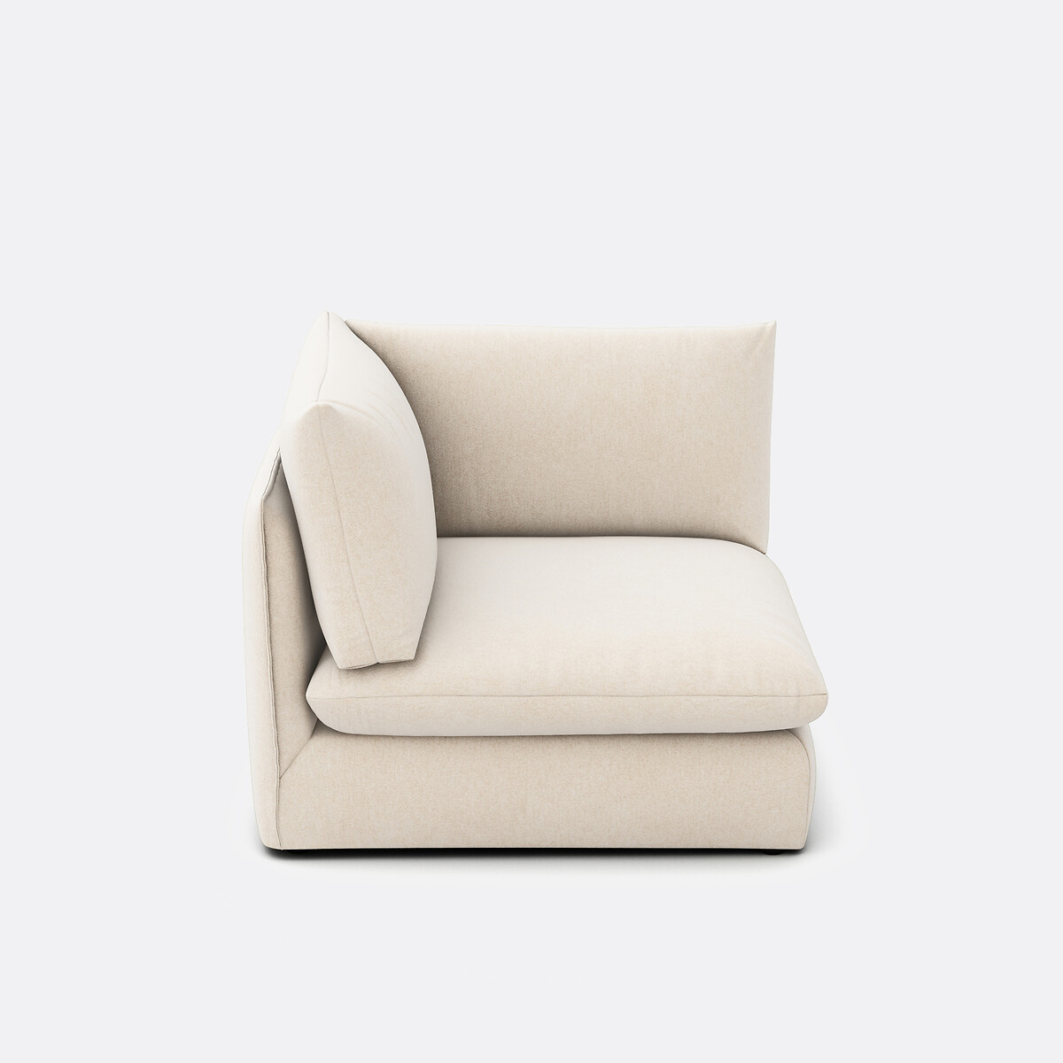 Élément d'angle pour canapé modulable, en polyester chiné, MALO ecru, LA REDOUTE INTERIEURS
