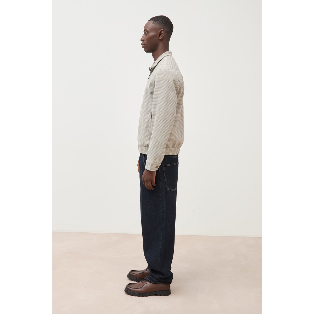 Blouson col montant manches longues gris, BONOBO