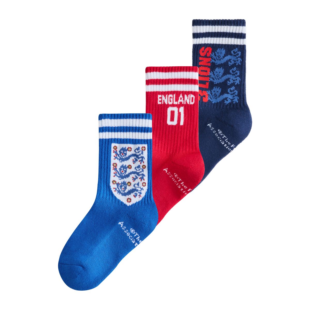 Chaussettes sport coton licence, 3 paires angleterre, NEXT