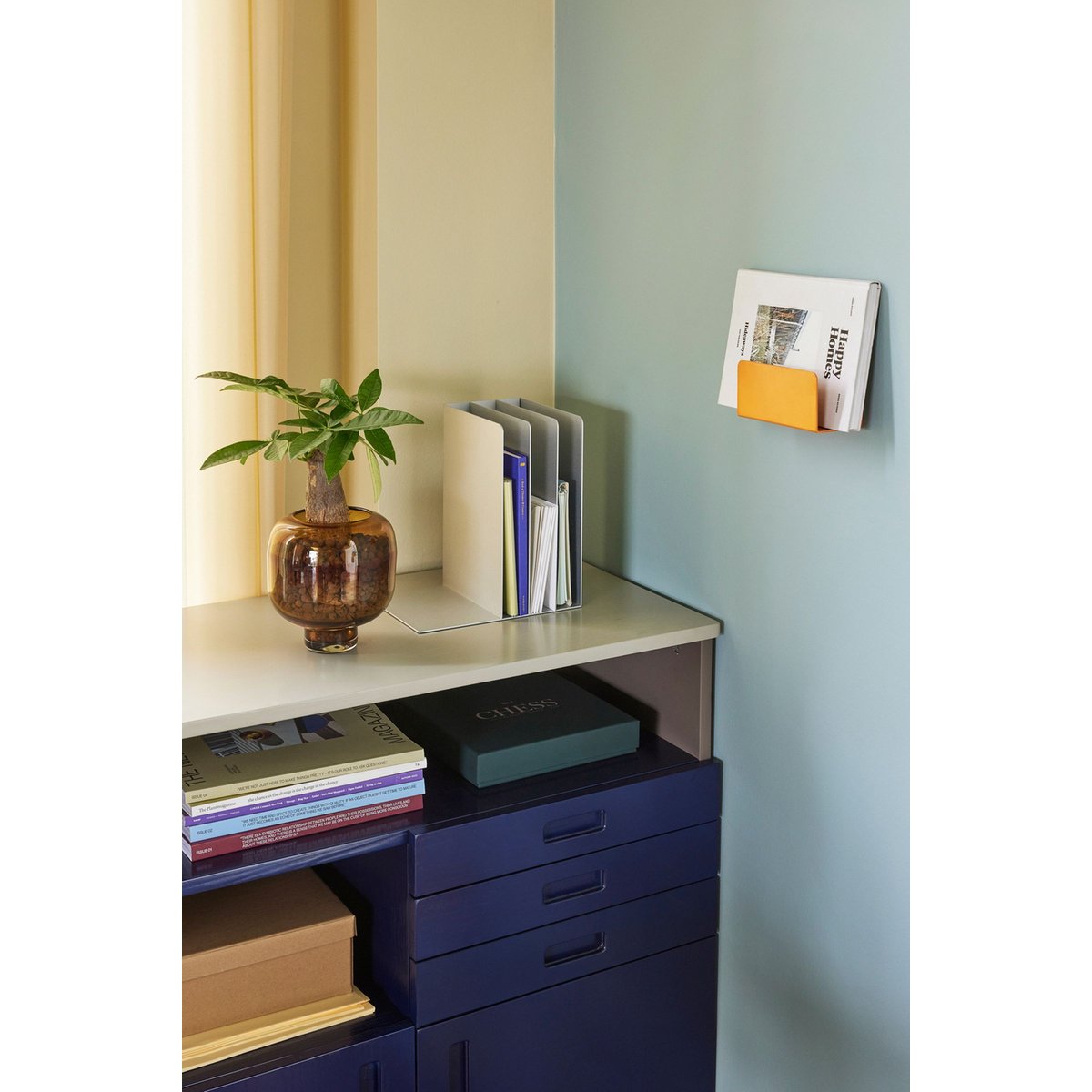 Organiseur de bureau en fer FILE gris, HUBSCH