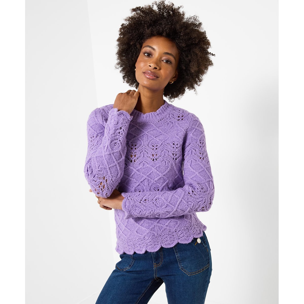Pull en Maille Fantaisie Freida violet, JOE BROWNS