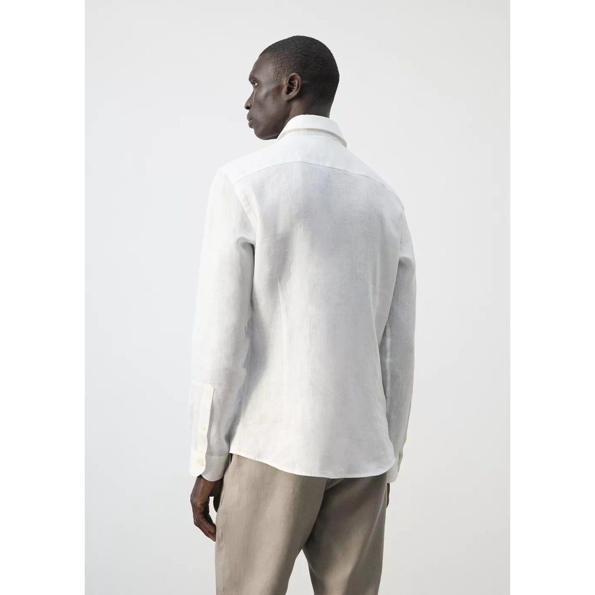 Chemise slim-fit 100 % lin blanc, MANGO MAN