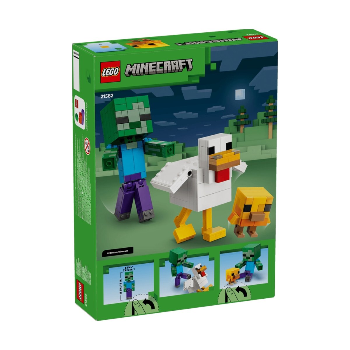 Poule chevauchée multicolore, LEGO