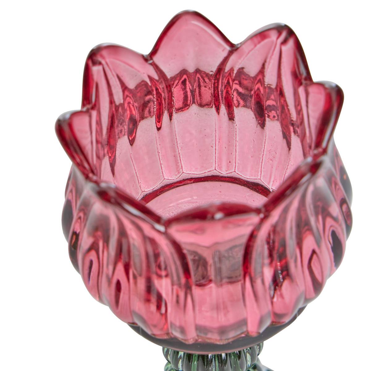 Lot de 2 photophores fleurs FLEUR DE ROSE rose, ATMOSPHERA