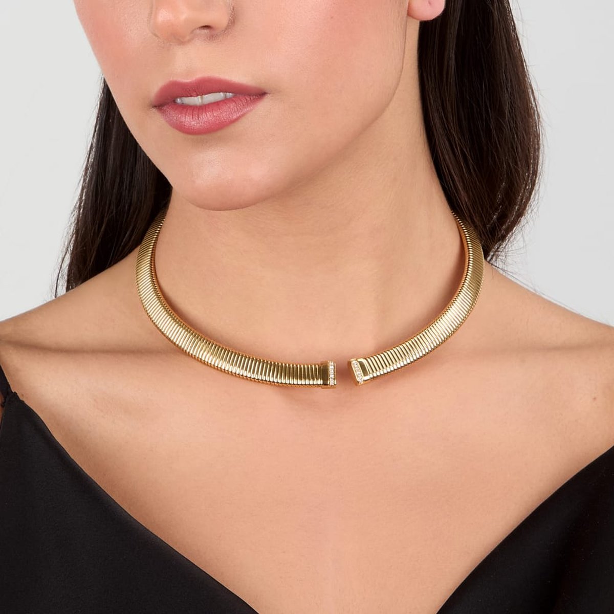 Colliers en Cristal/crystal/steel et Cristal or jaune, MORELLATO