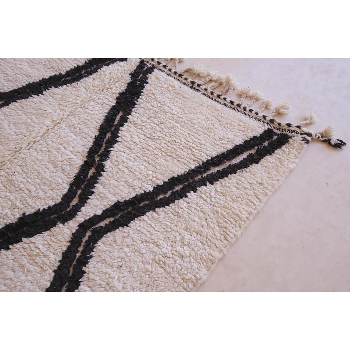 Tapis berbère marocain pure laine 151 x 243 cm beige sable, AFK LIVING