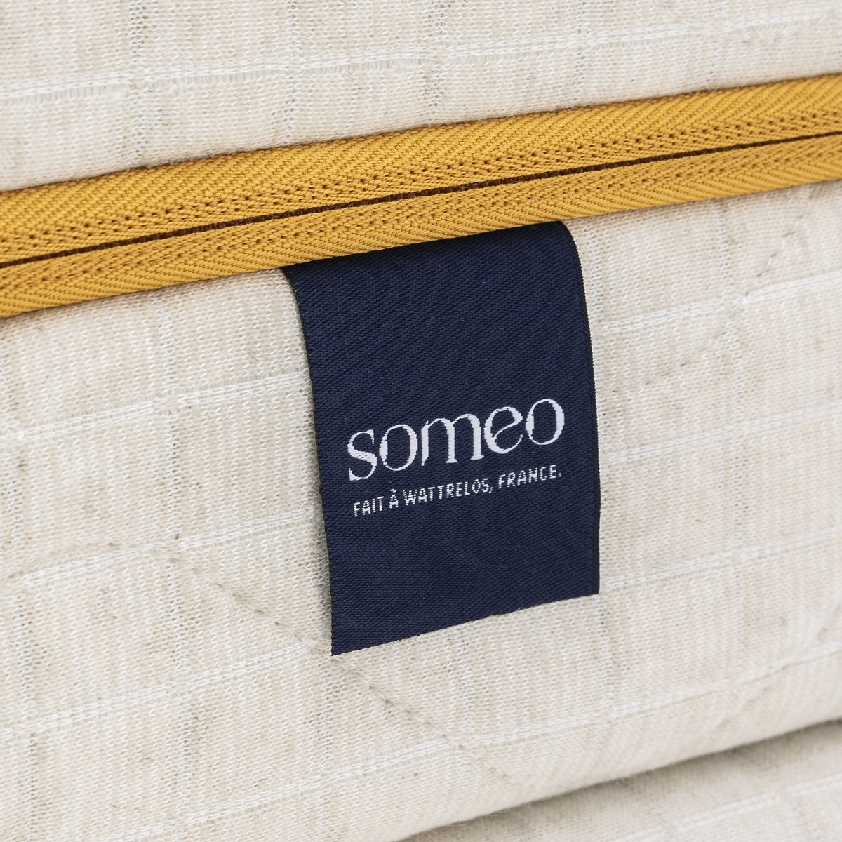 Housse naturelle de remplacement pour matelas Aube 400 ecru, SOMEO
