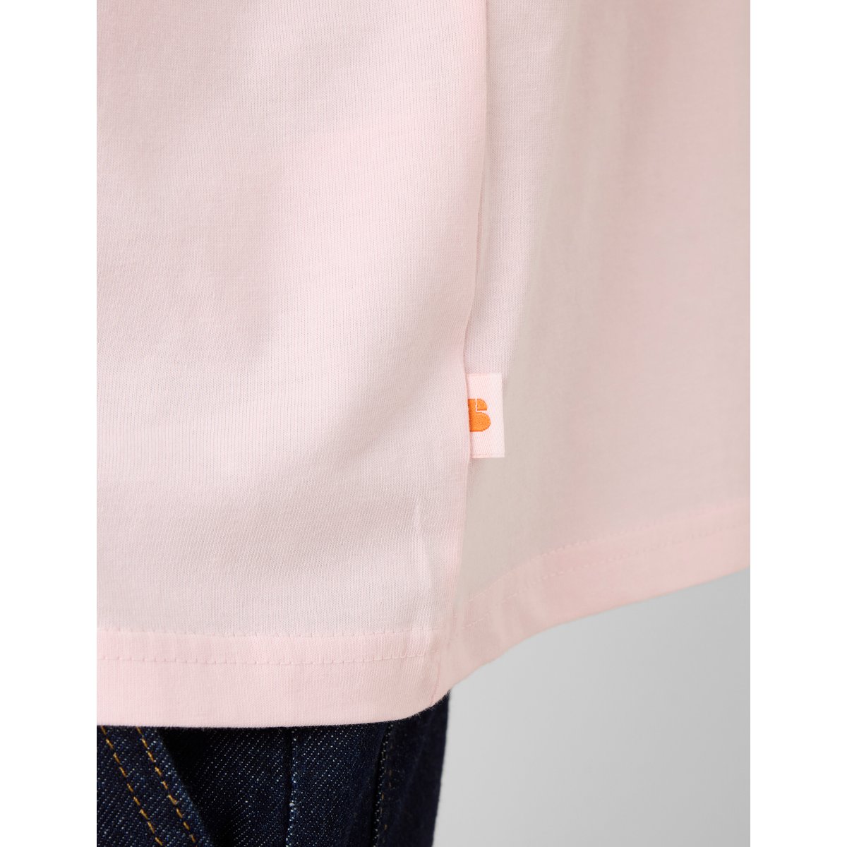 T-shirt imprimé devant / dos rose pâle, BZB