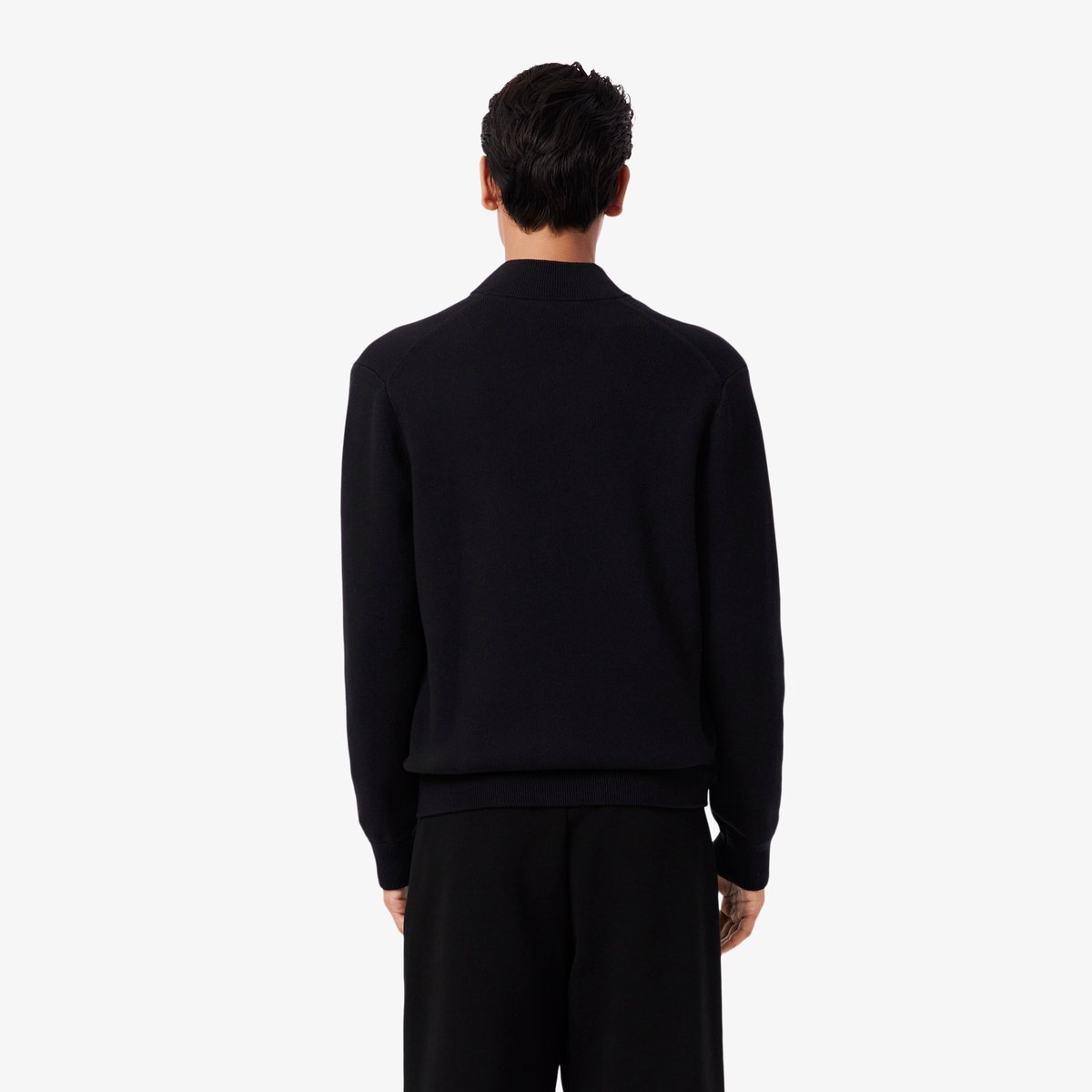 Bomber maille laine mélangée noir-031, LACOSTE