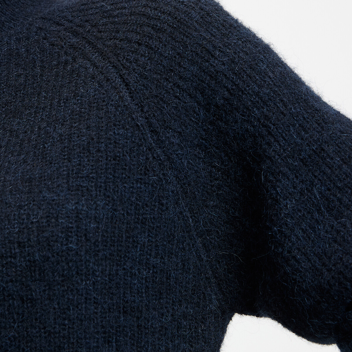 Signatures Aristide High Neck Jumper in Alpaca Blend navy blue, LA REDOUTE COLLECTIONS