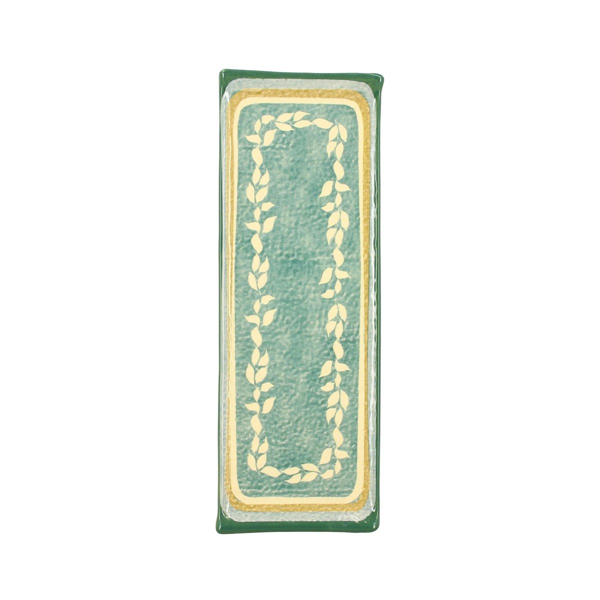 Plat en faïence 24 x 17cm, CAPRIA vert, NOVASTYL