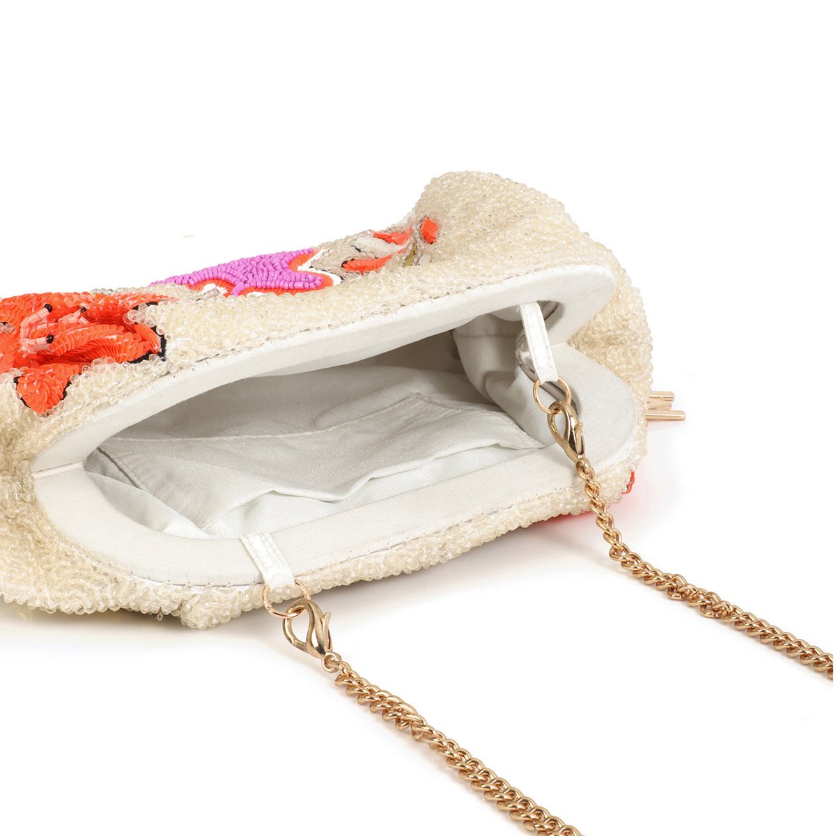 Sac à bandoulière style pochette ecru, LOLA CASADEMUNT