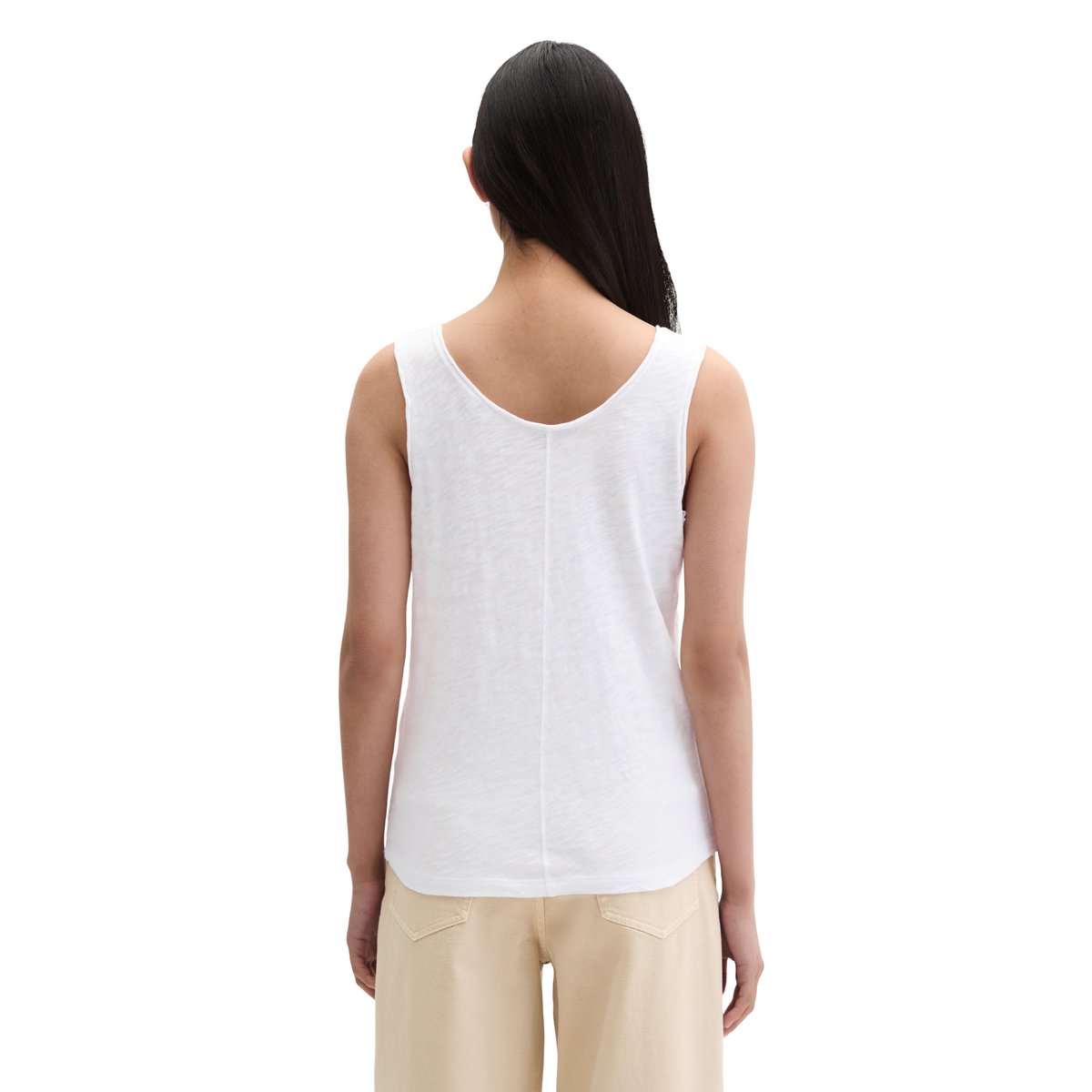 Top regular en jersey slub blanc, MARC O'POLO