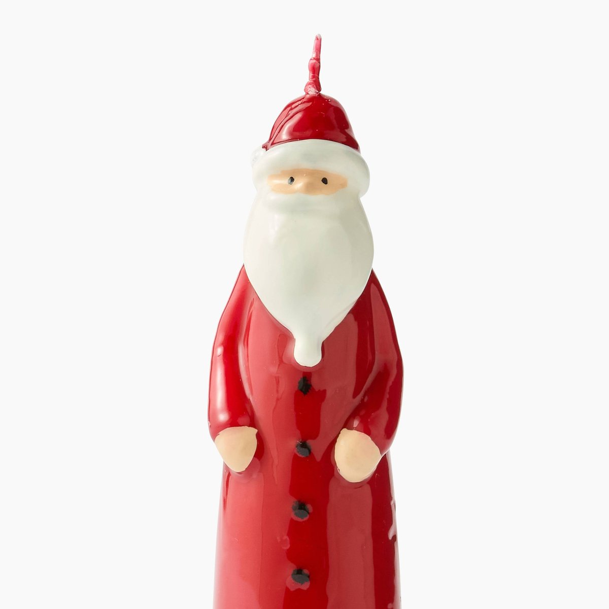 Bougie père noël fin M, 6.9x6.9x19cm, en cire rouge, MONOPRIX