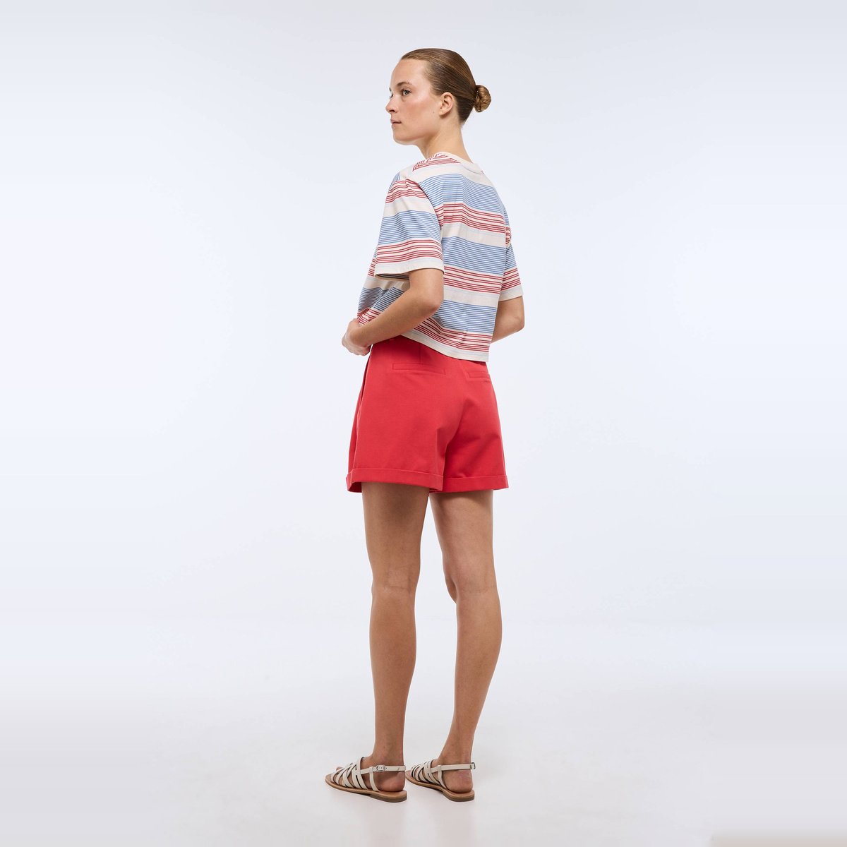 Short en coton rouge, MONOPRIX