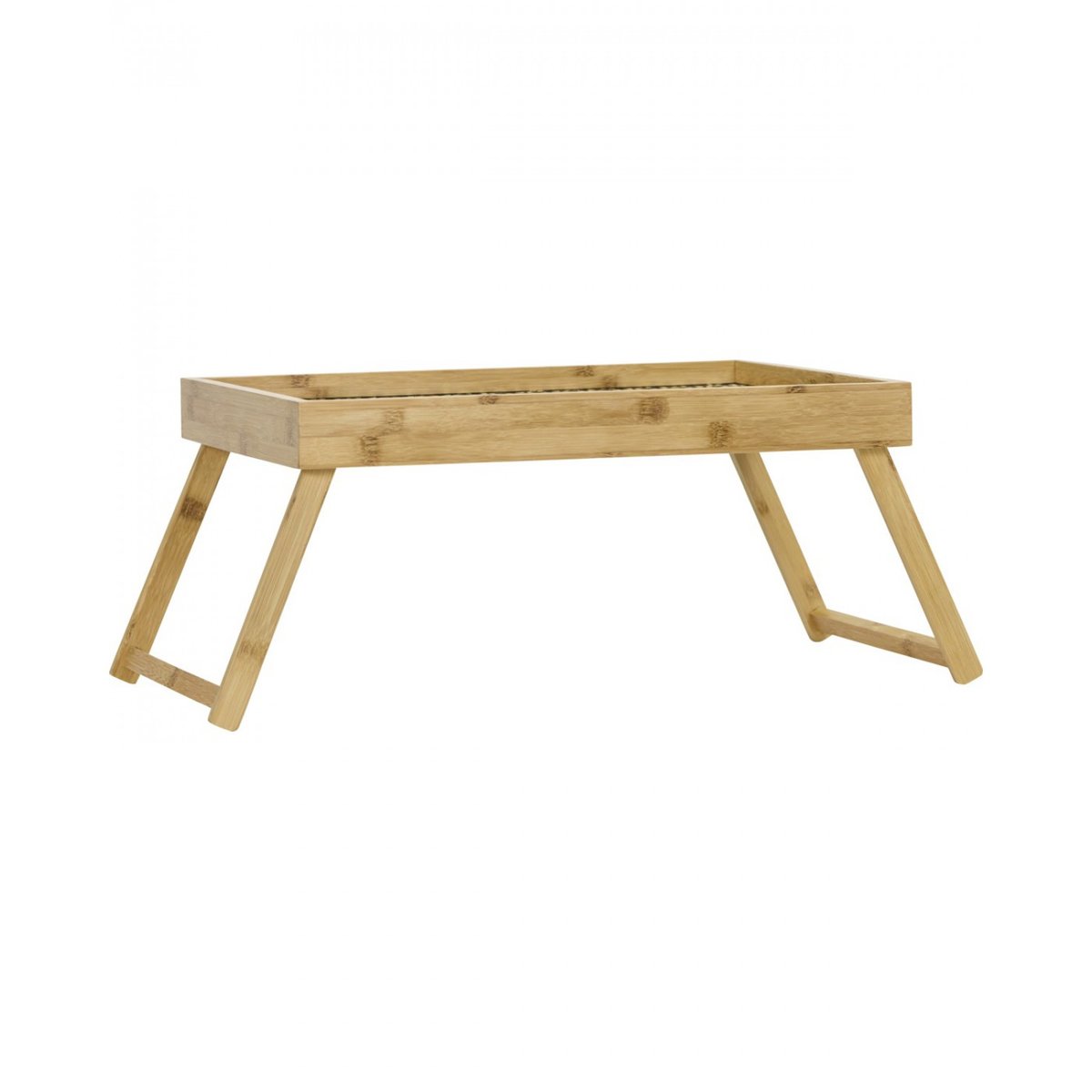 Plateau en bambou avec pieds noir, naturel, HOUSE DOCTOR