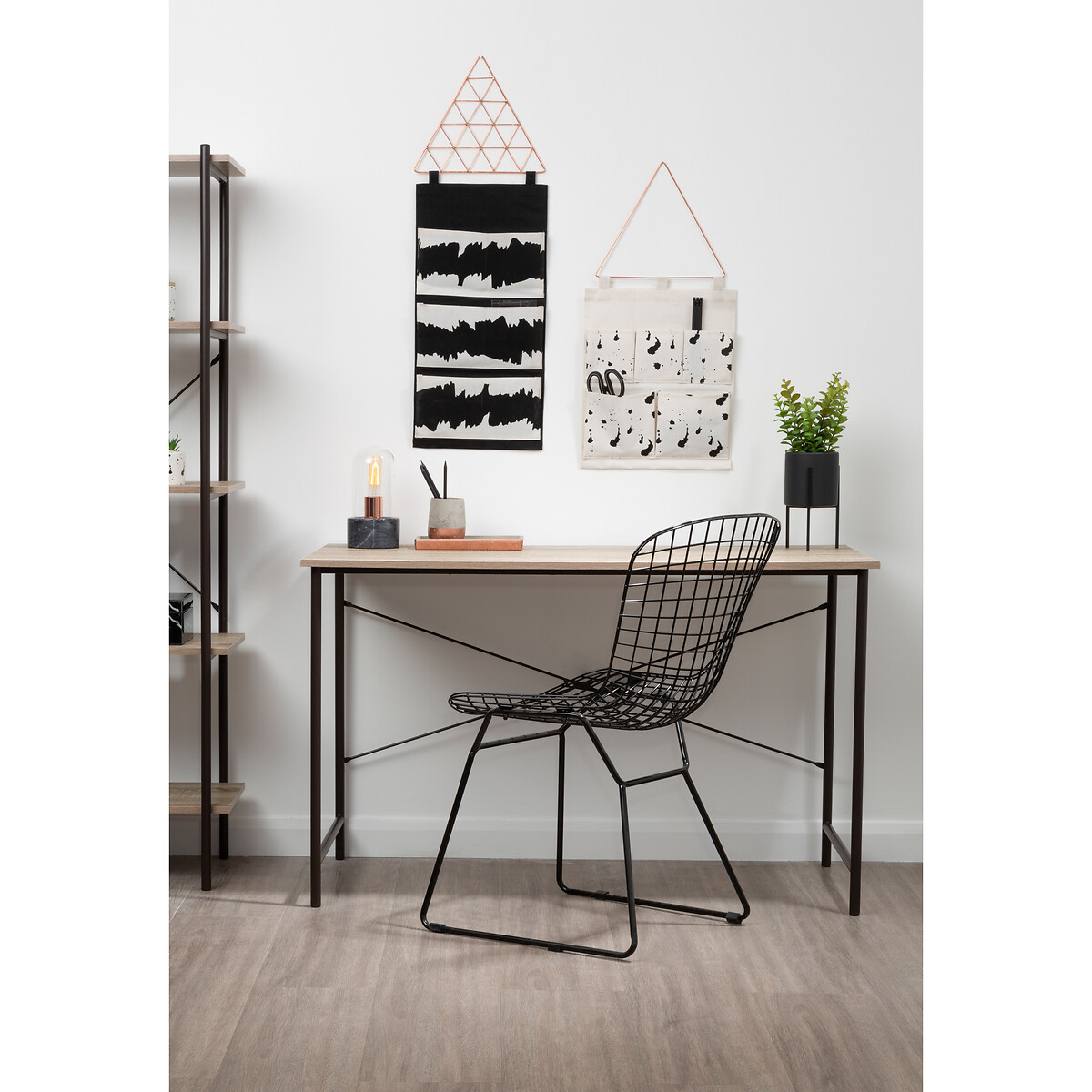 Riggs Oak Desk grey, SO'HOME